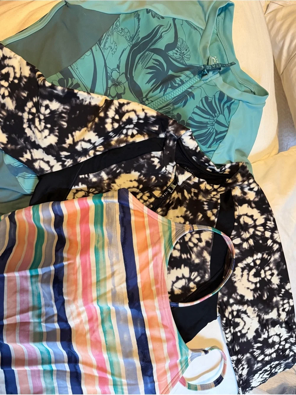 Athleta Girl Swim Bundle 3 One-Piece Swimsuits